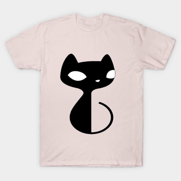 Black Cat T-Shirt by ctrlzie